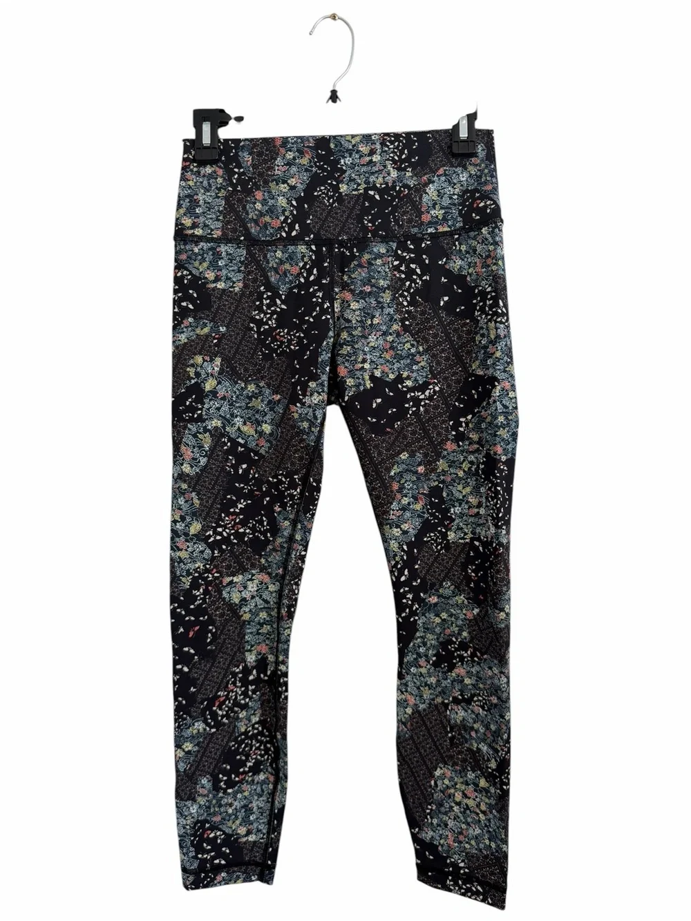lululemon athletica Wunder Under Black Floral-Print High-Rise Leggings